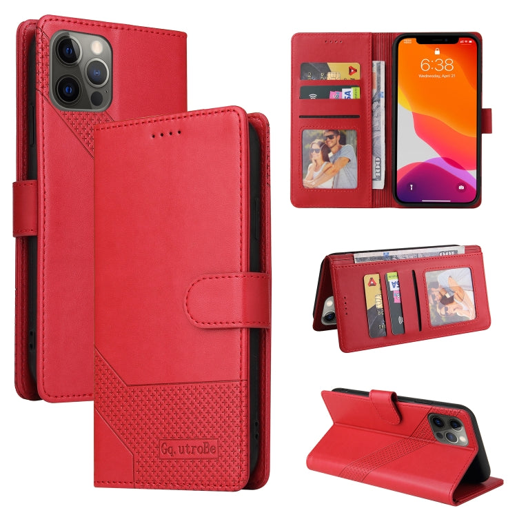 Custodia per telefono in pelle magnetica GQUTROBE Skin Feel, For iPhone 12 Pro Max, For iPhone 12 / 12 Pro, For iPhone 12 mini, For iPhone 11 Pro Max