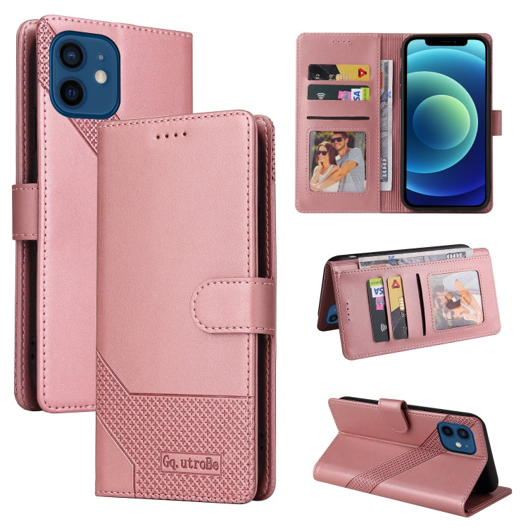 Custodia per telefono in pelle magnetica GQUTROBE Skin Feel, For iPhone 12 Pro Max, For iPhone 12 / 12 Pro, For iPhone 12 mini, For iPhone 11 Pro Max