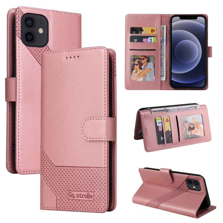 Custodia per telefono in pelle magnetica GQUTROBE Skin Feel, For iPhone 12 Pro Max, For iPhone 12 / 12 Pro, For iPhone 12 mini, For iPhone 11 Pro Max