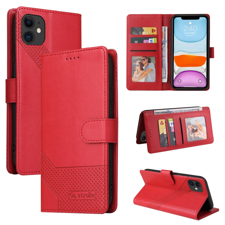 Custodia per telefono in pelle magnetica GQUTROBE Skin Feel, For iPhone 11 Pro, For iPhone 11, For iPhone XR, For iPhone XS Max