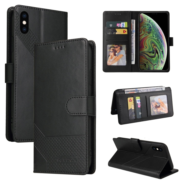 Custodia per telefono in pelle magnetica GQUTROBE Skin Feel, For iPhone XS / X, For iPhone SE 2022 / SE 2020 / 8 / 7, For iPhone 8 Plus / 7 Plus