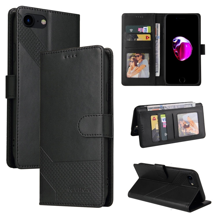 Custodia per telefono in pelle magnetica GQUTROBE Skin Feel, For iPhone XS / X, For iPhone SE 2022 / SE 2020 / 8 / 7, For iPhone 8 Plus / 7 Plus