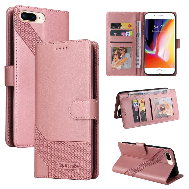 Custodia per telefono in pelle magnetica GQUTROBE Skin Feel, For iPhone XS / X, For iPhone SE 2022 / SE 2020 / 8 / 7, For iPhone 8 Plus / 7 Plus