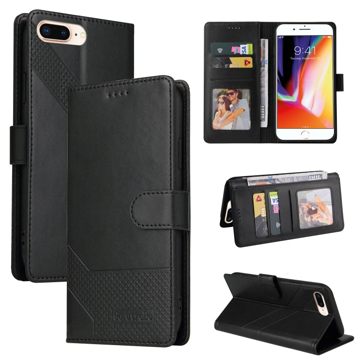 Custodia per telefono in pelle magnetica GQUTROBE Skin Feel, For iPhone XS / X, For iPhone SE 2022 / SE 2020 / 8 / 7, For iPhone 8 Plus / 7 Plus