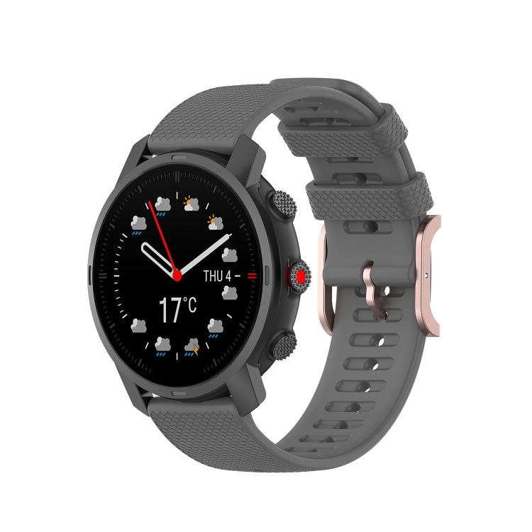 Cinturino in silicone con fibbia quadrata in oro rosa, For Coros Apex 46mm / Apex Pro