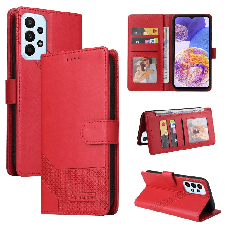 Custodia per telefono in pelle magnetica GQUTROBE Skin Feel, For Samsung Galaxy A23, For Samsung Galaxy A02, For Samsung Galaxy A02s, For Samsung Galaxy A03s