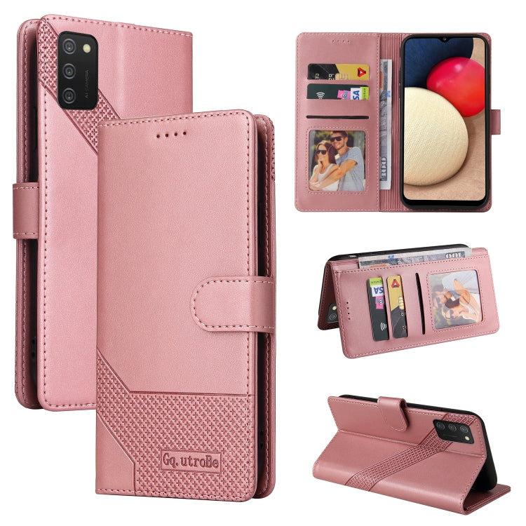 Custodia per telefono in pelle magnetica GQUTROBE Skin Feel, For Samsung Galaxy A23, For Samsung Galaxy A02, For Samsung Galaxy A02s, For Samsung Galaxy A03s