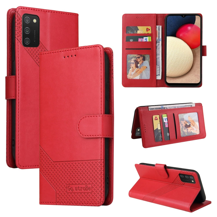 Custodia per telefono in pelle magnetica GQUTROBE Skin Feel, For Samsung Galaxy A23, For Samsung Galaxy A02, For Samsung Galaxy A02s, For Samsung Galaxy A03s
