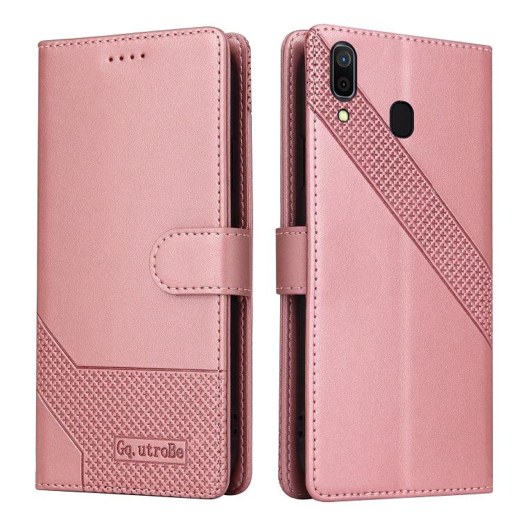 Custodia per telefono in pelle magnetica GQUTROBE Skin Feel, For Samsung Galaxy A20 / A30, For Samsung Galaxy A20e, For Samsung Galaxy A20s, For Samsung Galaxy A21s