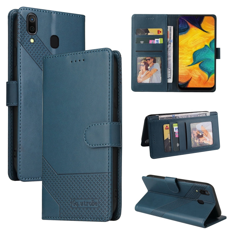 Custodia per telefono in pelle magnetica GQUTROBE Skin Feel, For Samsung Galaxy A20 / A30, For Samsung Galaxy A20e, For Samsung Galaxy A20s, For Samsung Galaxy A21s