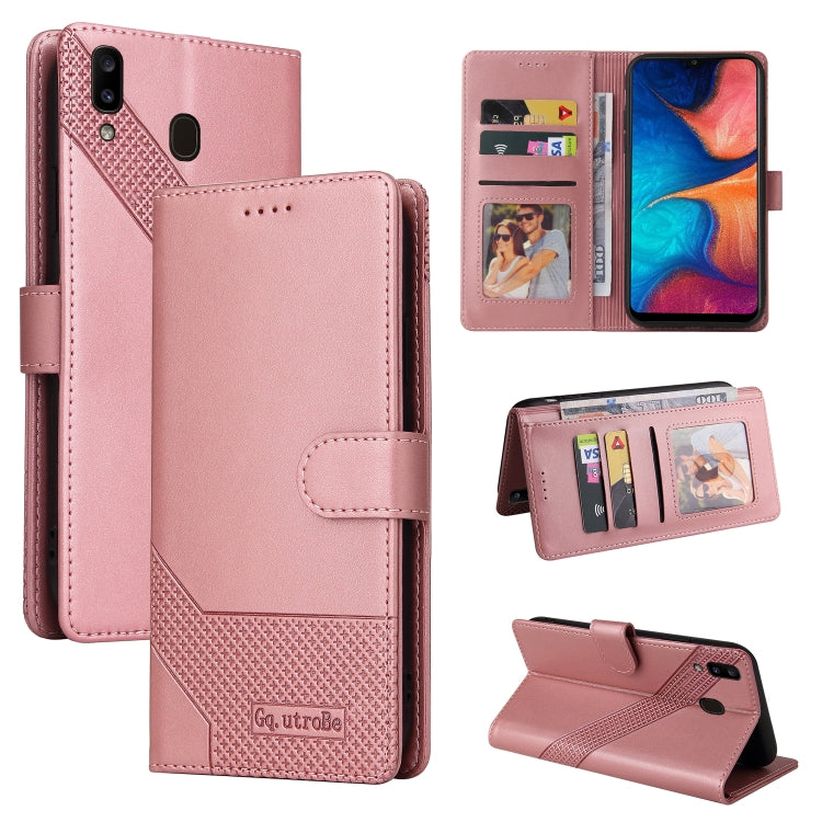 Custodia per telefono in pelle magnetica GQUTROBE Skin Feel, For Samsung Galaxy A20 / A30, For Samsung Galaxy A20e, For Samsung Galaxy A20s, For Samsung Galaxy A21s