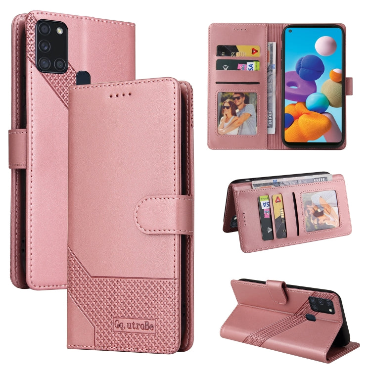 Custodia per telefono in pelle magnetica GQUTROBE Skin Feel, For Samsung Galaxy A20 / A30, For Samsung Galaxy A20e, For Samsung Galaxy A20s, For Samsung Galaxy A21s