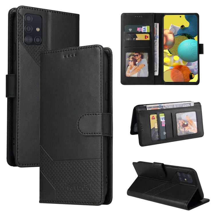 Custodia per telefono in pelle magnetica GQUTROBE Skin Feel, For Samsung Galaxy A50, For Samsung Galaxy A51 4G, For Samsung Galaxy A51 5G, For Samsung Galaxy A52 5G / 4G