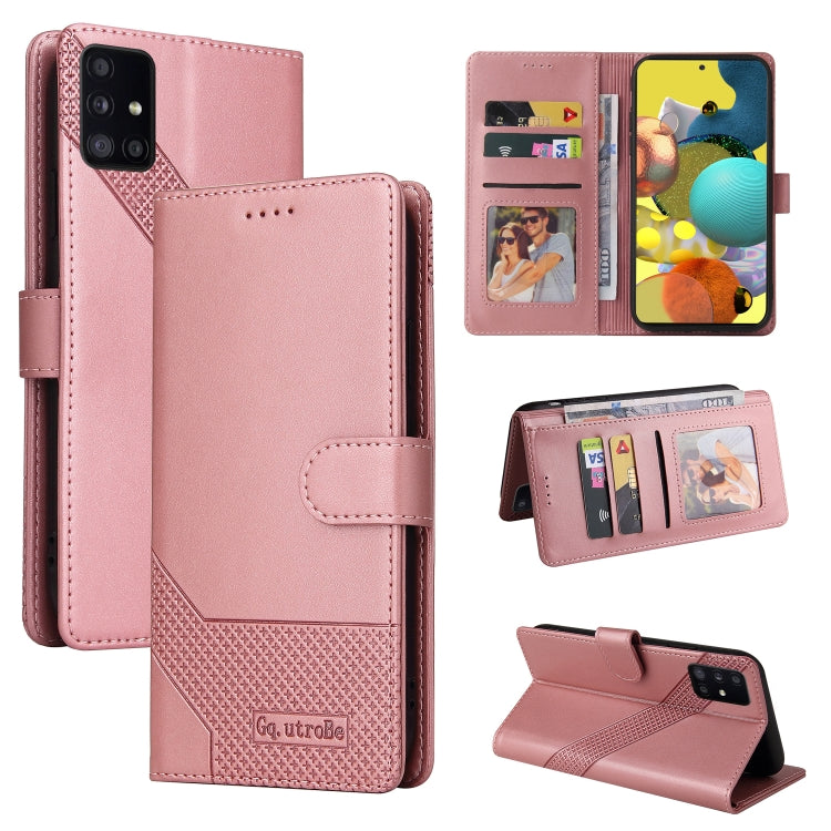 Custodia per telefono in pelle magnetica GQUTROBE Skin Feel, For Samsung Galaxy A50, For Samsung Galaxy A51 4G, For Samsung Galaxy A51 5G, For Samsung Galaxy A52 5G / 4G