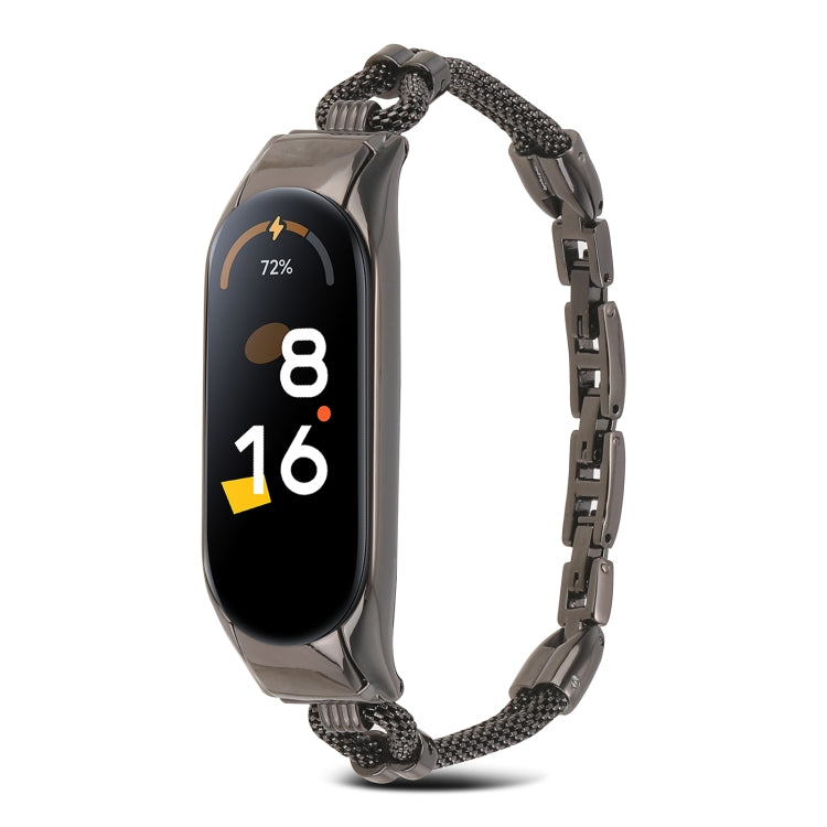 Cassa unibody con cinturino in metallo con catena in rame, For Xiaomi Mi Band 7 / 6 / 5 / 4 / 3
