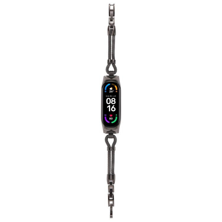 Cassa unibody con cinturino in metallo con catena in rame, For Xiaomi Mi Band 7 / 6 / 5 / 4 / 3