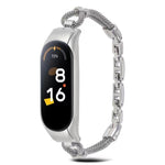Cassa unibody con cinturino in metallo con catena in rame, For Xiaomi Mi Band 7 / 6 / 5 / 4 / 3