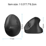 Mouse da gioco ergonomico verticale wireless X10 2.4G, X10 (Black), X10 (Grey)