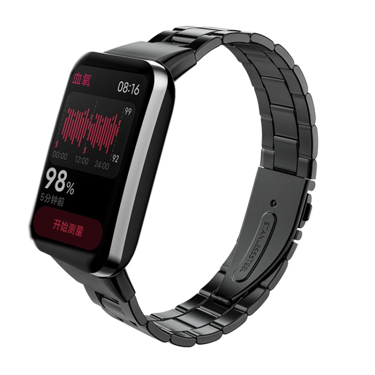 Cinturino per orologio in acciaio inossidabile con fibbia piatta a tre sfere, For Xiaomi Mi Band 7 Pro