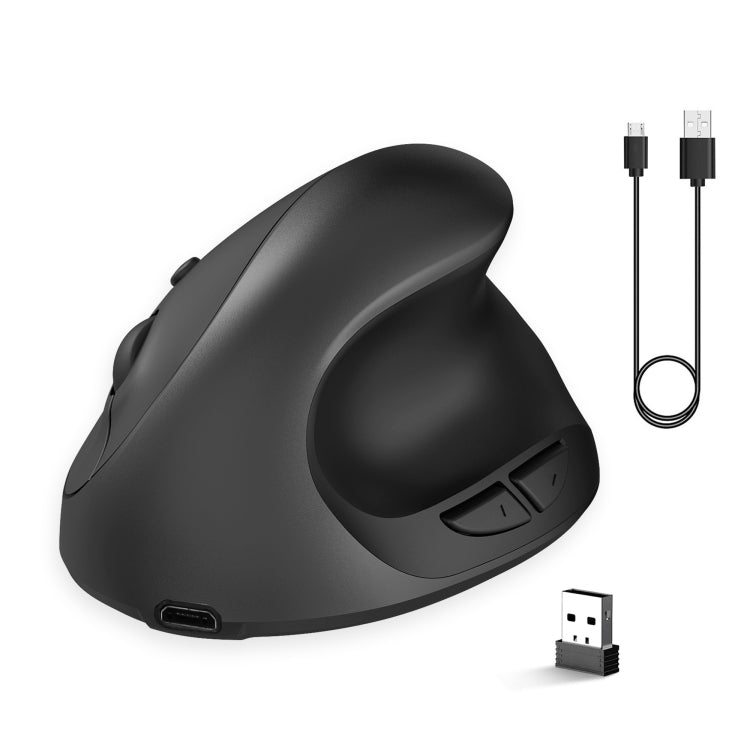 Mouse da gioco ergonomico verticale ricaricabile wireless X10 2.4G, X10 Rechargeable (Black), X10 Rechargeable (Grey)