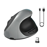 Mouse da gioco ergonomico verticale ricaricabile wireless X10 2.4G, X10 Rechargeable (Black), X10 Rechargeable (Grey)