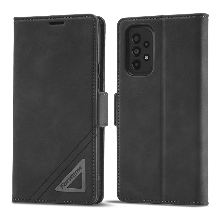 Forwenw Custodia per telefono in pelle con fibbia a doppio lato, For Samsung Galaxy A23 / F23 / M23, For Samsung Galaxy A33 5G, For Samsung Galaxy A53 5G, For Samsung Galaxy A73 5G
