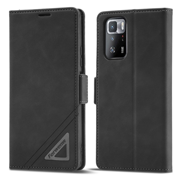 Forwenw Custodia per telefono in pelle con fibbia a doppio lato, For Xiaomi Redmi Note 10 Pro / Note 10 Pro Max, For Xiaomi Poco X4 Pro 5G, For Xiaomi Poco M4 Pro 4G, For Xiaomi Poco X3 Pro / X3 / X3 NFC, For Xiaomi Mi 11 Lite