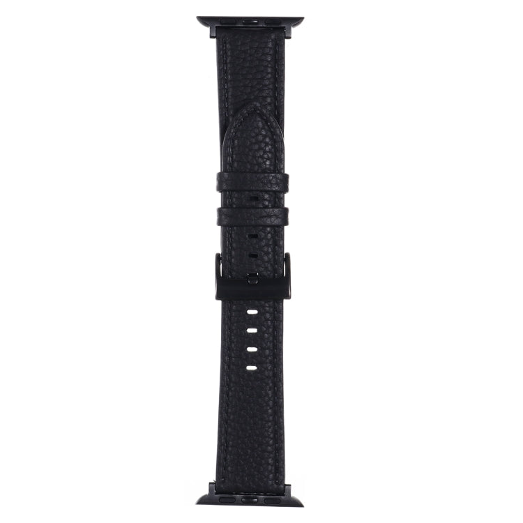 Cinturino in pelle con texture Litchi per la serie Apple Watch, 7 45mm / 6&SE&5&4 44mm / 3&2&1 42mm, 7 41mm / 6&SE&5&4 40mm / 3&2&1 38mm