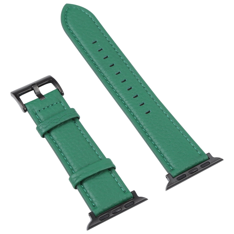 Cinturino in pelle con texture Litchi per la serie Apple Watch, 7 45mm / 6&SE&5&4 44mm / 3&2&1 42mm, 7 41mm / 6&SE&5&4 40mm / 3&2&1 38mm