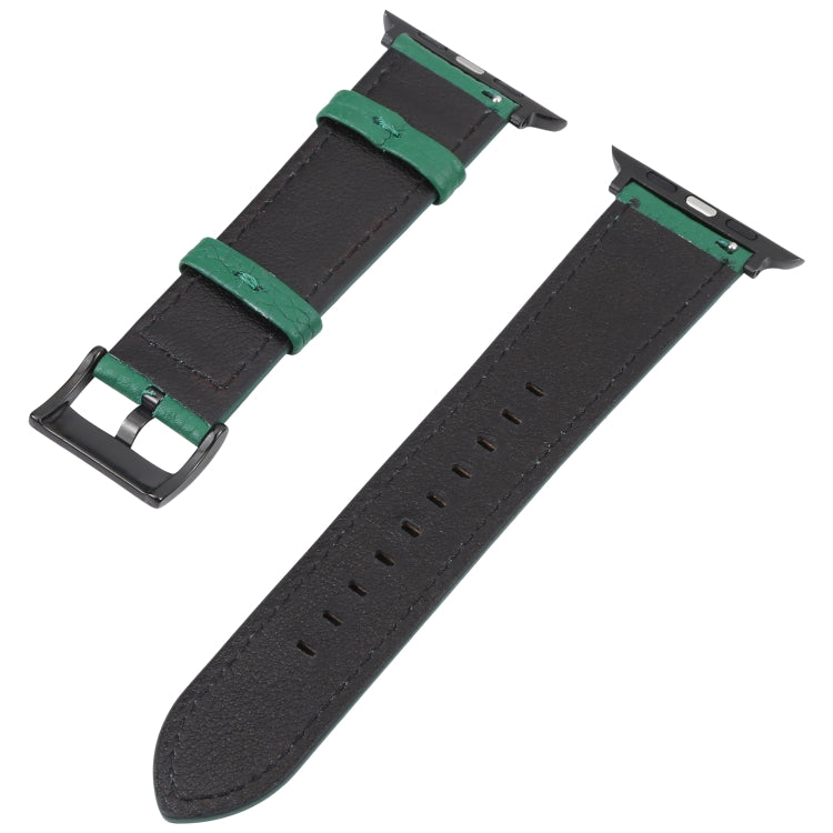 Cinturino in pelle con texture Litchi per la serie Apple Watch, 7 45mm / 6&SE&5&4 44mm / 3&2&1 42mm, 7 41mm / 6&SE&5&4 40mm / 3&2&1 38mm