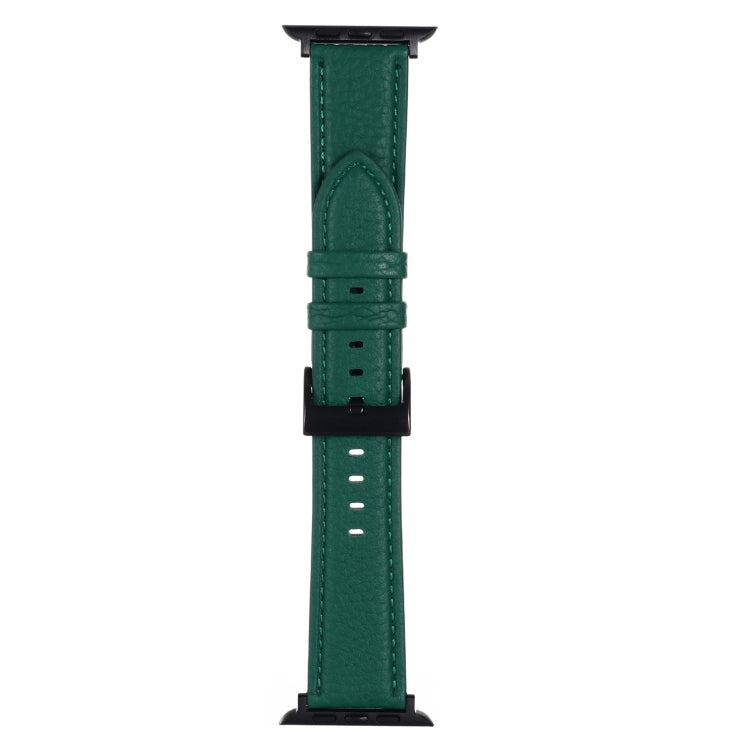 Cinturino in pelle con texture Litchi per la serie Apple Watch, 7 45mm / 6&SE&5&4 44mm / 3&2&1 42mm, 7 41mm / 6&SE&5&4 40mm / 3&2&1 38mm