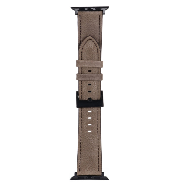 Cinturino in pelle con texture Litchi per la serie Apple Watch, 7 45mm / 6&SE&5&4 44mm / 3&2&1 42mm, 7 41mm / 6&SE&5&4 40mm / 3&2&1 38mm