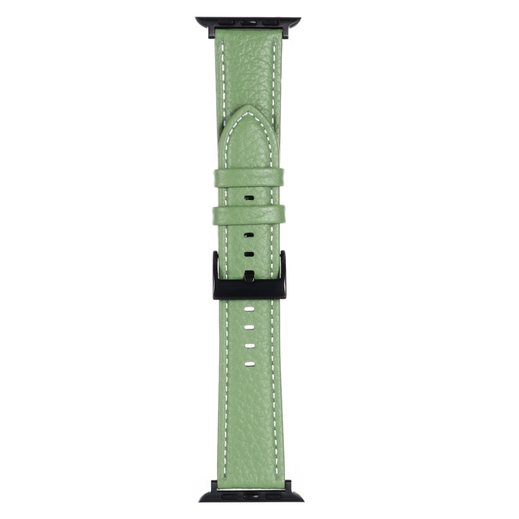 Cinturino in pelle con texture Litchi per la serie Apple Watch, 7 45mm / 6&SE&5&4 44mm / 3&2&1 42mm, 7 41mm / 6&SE&5&4 40mm / 3&2&1 38mm