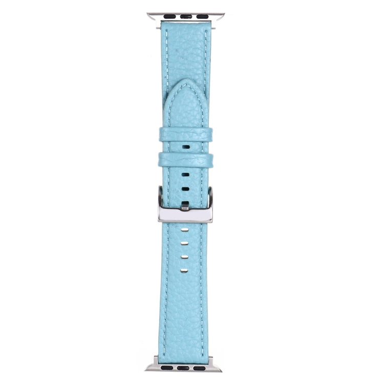 Cinturino in pelle con texture Litchi per la serie Apple Watch, 7 45mm / 6&SE&5&4 44mm / 3&2&1 42mm, 7 41mm / 6&SE&5&4 40mm / 3&2&1 38mm