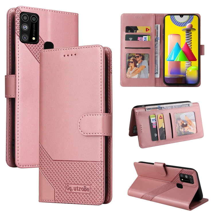 Custodia per telefono in pelle magnetica GQUTROBE Skin Feel, For Samsung Galaxy M31, For Samsung Galaxy M32, For Samsung Galaxy Note8, For Samsung Galaxy Note9