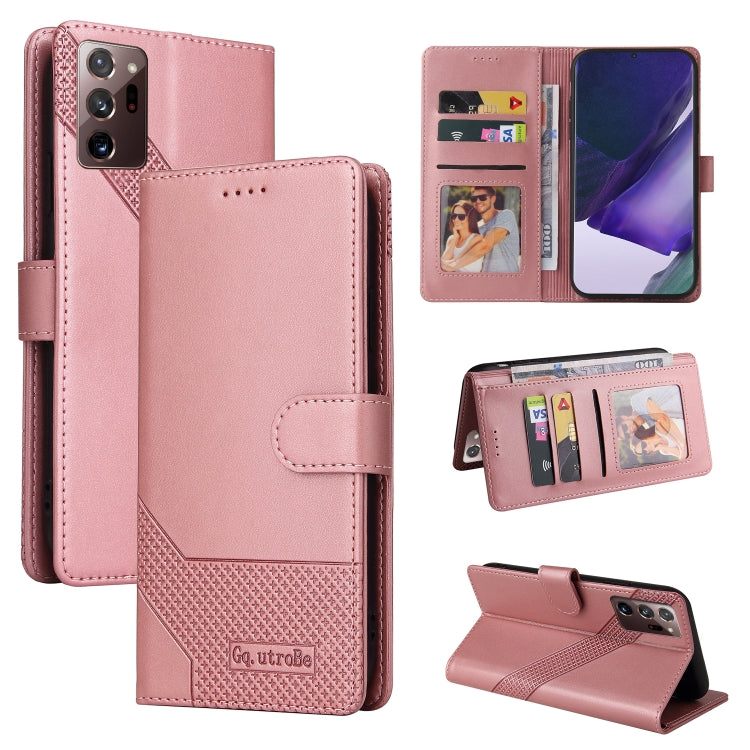 Custodia per telefono in pelle magnetica GQUTROBE Skin Feel, For Samsung Galaxy Note10+, For Samsung Galaxy Note20, For Samsung Galaxy Note20 Ultra, For Samsung Galaxy S8