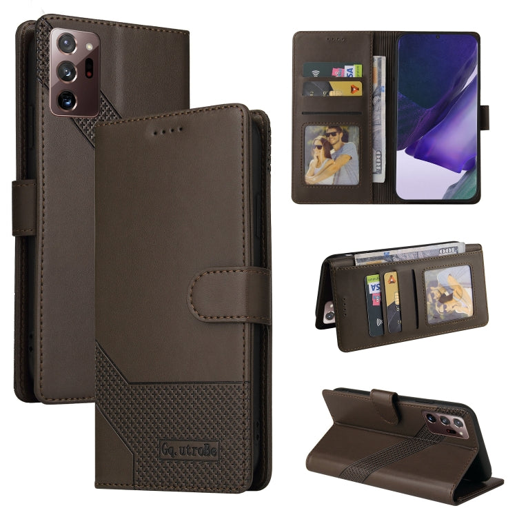 Custodia per telefono in pelle magnetica GQUTROBE Skin Feel, For Samsung Galaxy Note10+, For Samsung Galaxy Note20, For Samsung Galaxy Note20 Ultra, For Samsung Galaxy S8