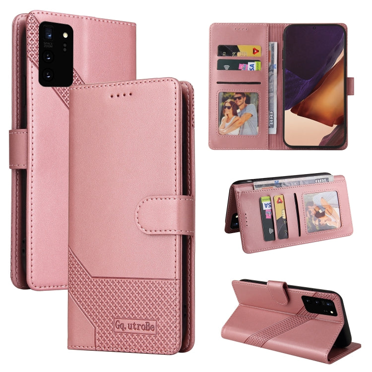 Custodia per telefono in pelle magnetica GQUTROBE Skin Feel, For Samsung Galaxy Note10+, For Samsung Galaxy Note20, For Samsung Galaxy Note20 Ultra, For Samsung Galaxy S8