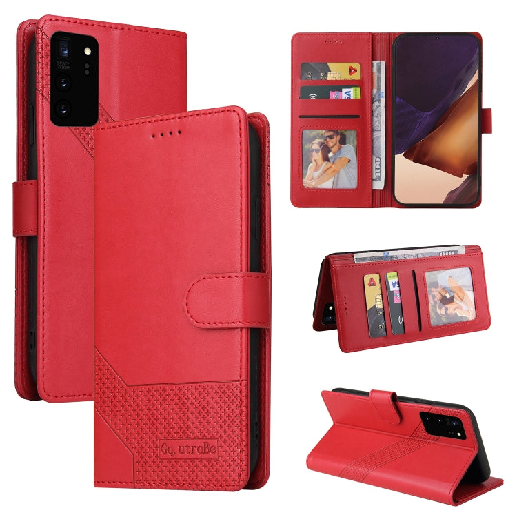 Custodia per telefono in pelle magnetica GQUTROBE Skin Feel, For Samsung Galaxy Note10+, For Samsung Galaxy Note20, For Samsung Galaxy Note20 Ultra, For Samsung Galaxy S8