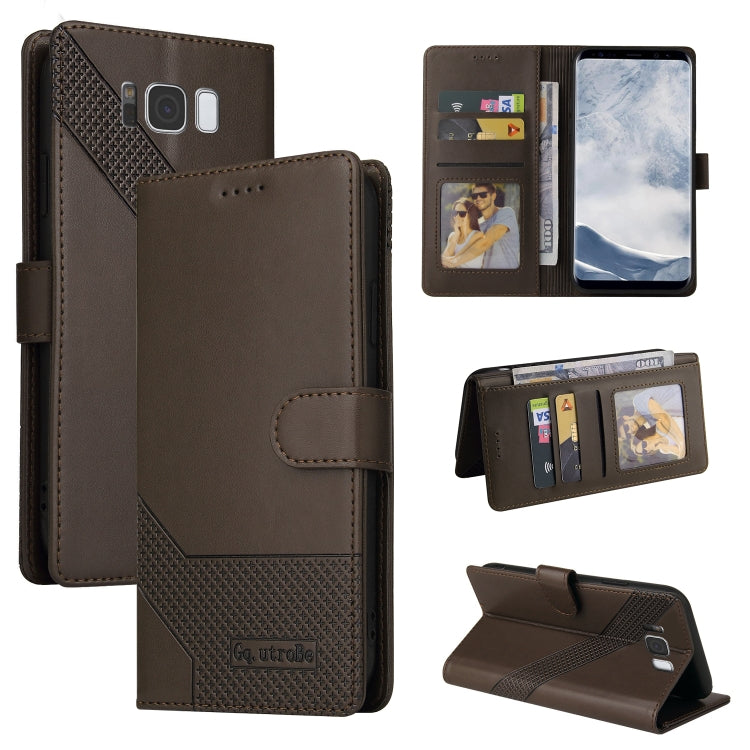 Custodia per telefono in pelle magnetica GQUTROBE Skin Feel, For Samsung Galaxy S8+, For Samsung Galaxy S9, For Samsung Galaxy S9+, For Samsung Galaxy S10
