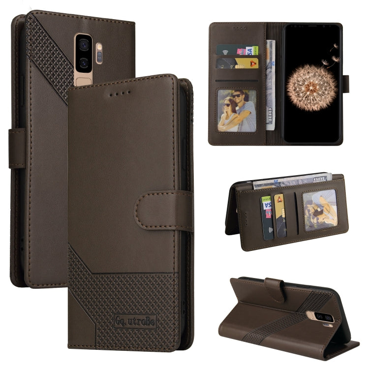 Custodia per telefono in pelle magnetica GQUTROBE Skin Feel, For Samsung Galaxy S8+, For Samsung Galaxy S9, For Samsung Galaxy S9+, For Samsung Galaxy S10