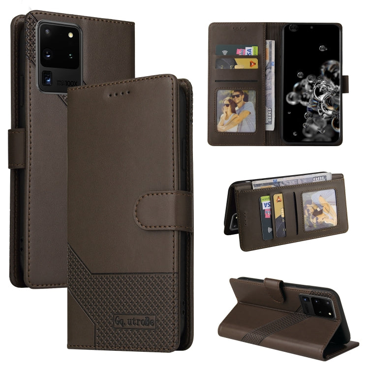 Custodia per telefono in pelle magnetica GQUTROBE Skin Feel, For Samsung Galaxy S10+, For Samsung Galaxy S20, For Samsung Galaxy S20+, For Samsung Galaxy S20 Ultra