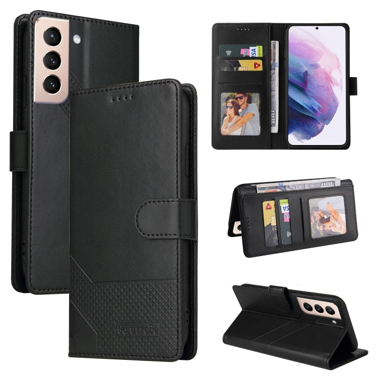Custodia per telefono in pelle magnetica GQUTROBE Skin Feel, For Samsung Galaxy S21 5G, For Samsung Galaxy S21+ 5G, For Samsung Galaxy S21 Ultra 5G, For Samsung Galaxy S21 FE 5G, For Samsung Galaxy S22 5G