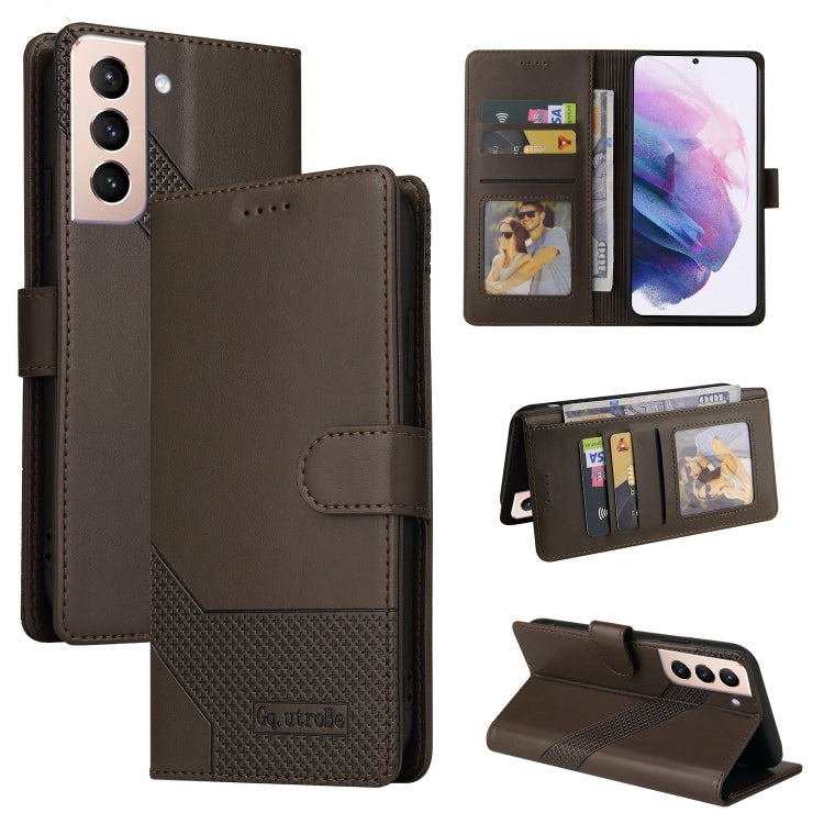 Custodia per telefono in pelle magnetica GQUTROBE Skin Feel, For Samsung Galaxy S21 5G, For Samsung Galaxy S21+ 5G, For Samsung Galaxy S21 Ultra 5G, For Samsung Galaxy S21 FE 5G, For Samsung Galaxy S22 5G