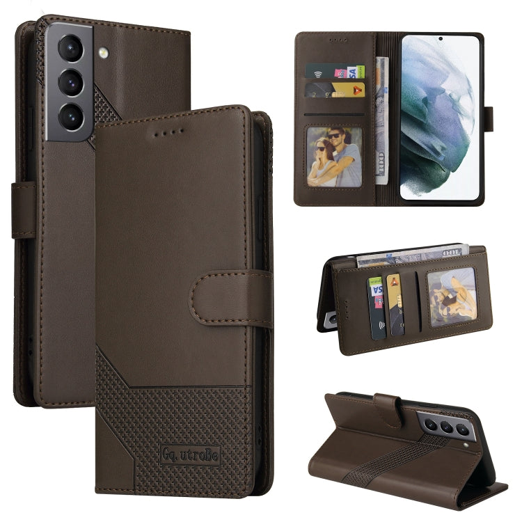 Custodia per telefono in pelle magnetica GQUTROBE Skin Feel, For Samsung Galaxy S21 5G, For Samsung Galaxy S21+ 5G, For Samsung Galaxy S21 Ultra 5G, For Samsung Galaxy S21 FE 5G, For Samsung Galaxy S22 5G