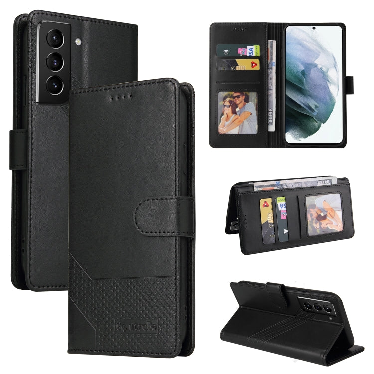 Custodia per telefono in pelle magnetica GQUTROBE Skin Feel, For Samsung Galaxy S21 5G, For Samsung Galaxy S21+ 5G, For Samsung Galaxy S21 Ultra 5G, For Samsung Galaxy S21 FE 5G, For Samsung Galaxy S22 5G