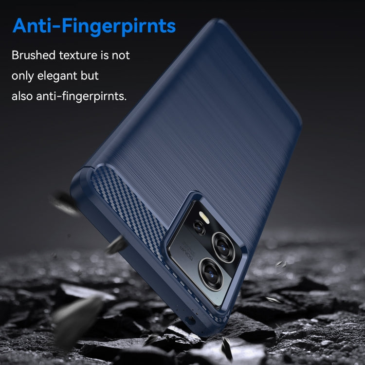 Custodia per telefono TPU in fibra di carbonio con trama spazzolata, For Motorola Moto S30 Pro