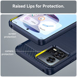 Custodia per telefono TPU in fibra di carbonio con trama spazzolata, For Motorola Moto S30 Pro