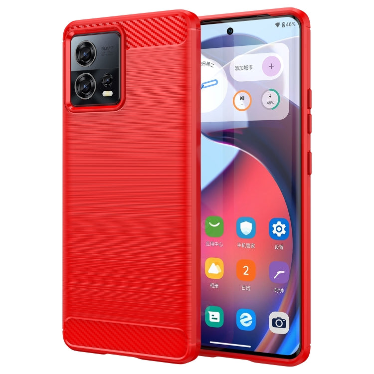 Custodia per telefono TPU in fibra di carbonio con trama spazzolata, For Motorola Moto S30 Pro