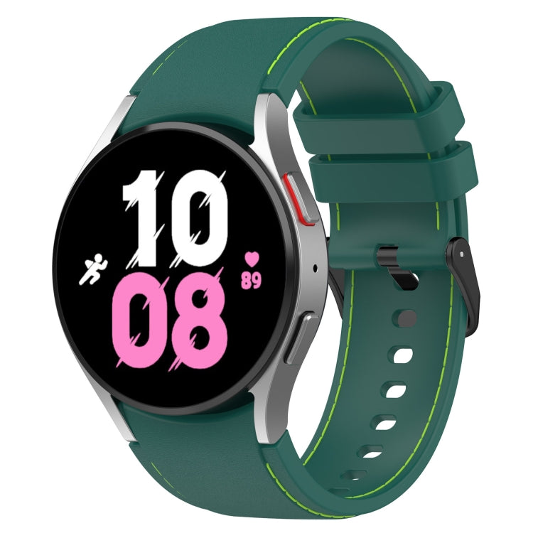 Cinturino in silicone con trama in pelle, For Samsung Galaxy Watch5 / Watch5 Pro /  Watch4